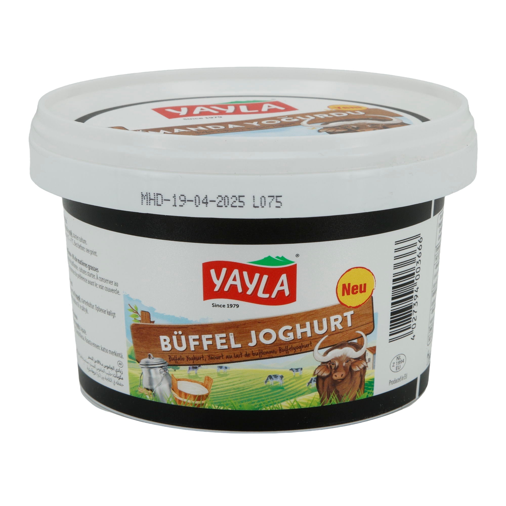 Joghurt Yayla Büffeljoghurt | Joghurt | Traditionell mit 8 % Fett | 500 g YAYLA